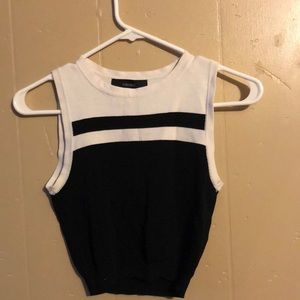 Black & White Cropped Top
